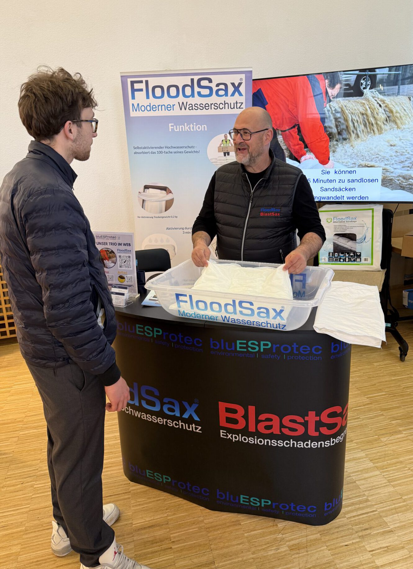 FloodSax-Messestand im Kurhaus Bad Aibling